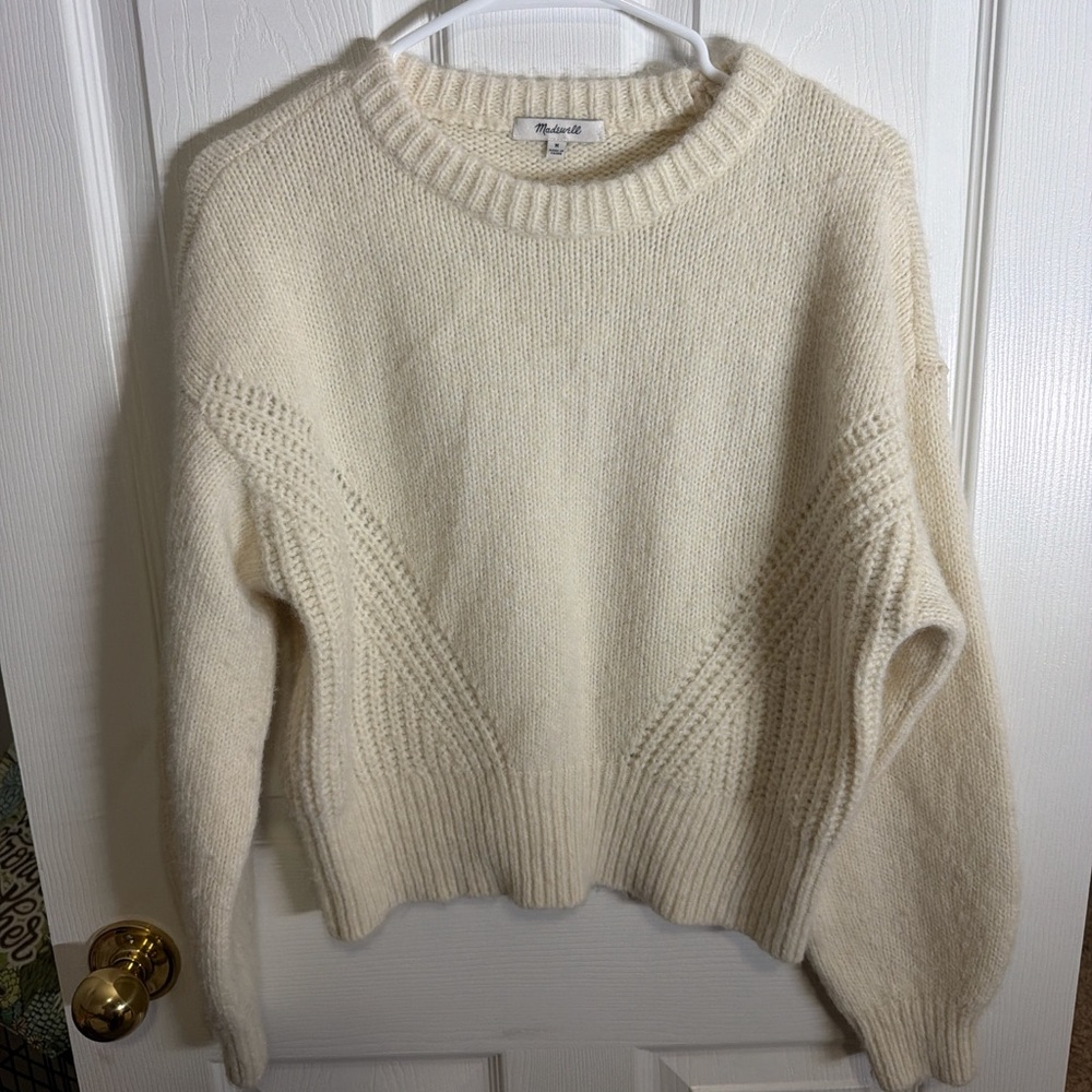 Madewell Cream Crew Neck Sweater